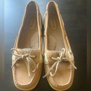 Sperry Angelfish Boat Shoe Women’s 9M Linen/Oat